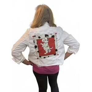 Upcycled Jacket with 90s Disney Vintage Patch - Women’s XL